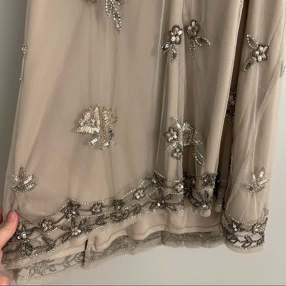 Altar’d State Grace Beaded Grey Mini Dress - Picture 6 of 11